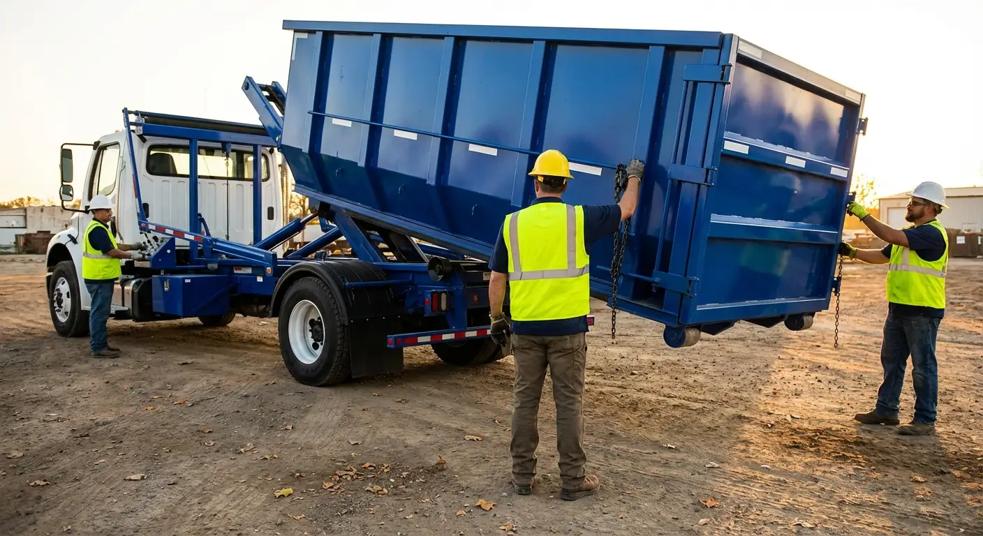 Commercial debris containment dumpster in Towson, MD