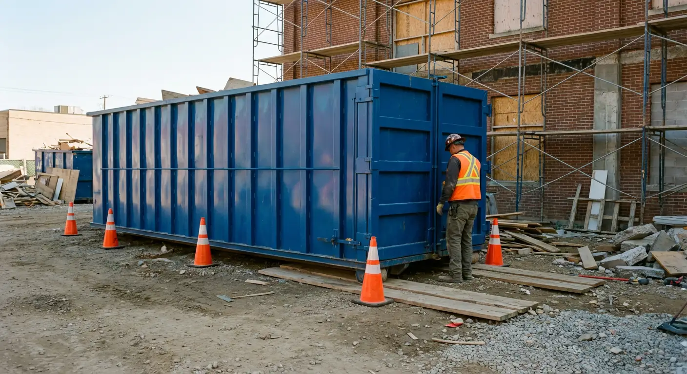 Safety inspection of dumpster placement site in Towson, MD