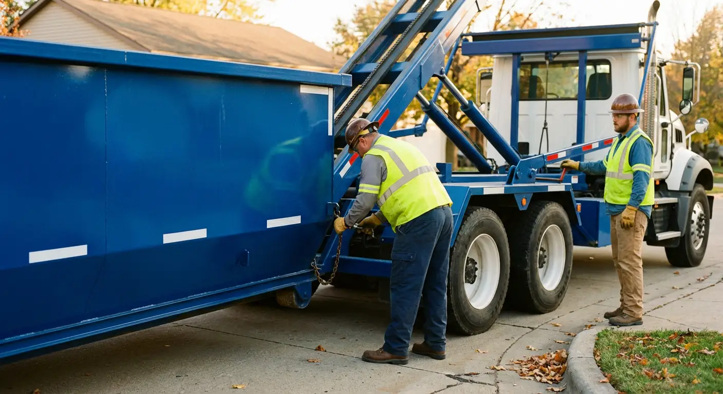 Dumpster delivery safety protocols in Towson, MD