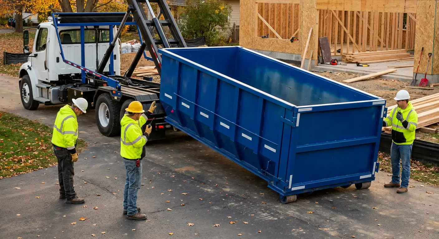 Construction dumpster delivery and waste management in Towson, MD