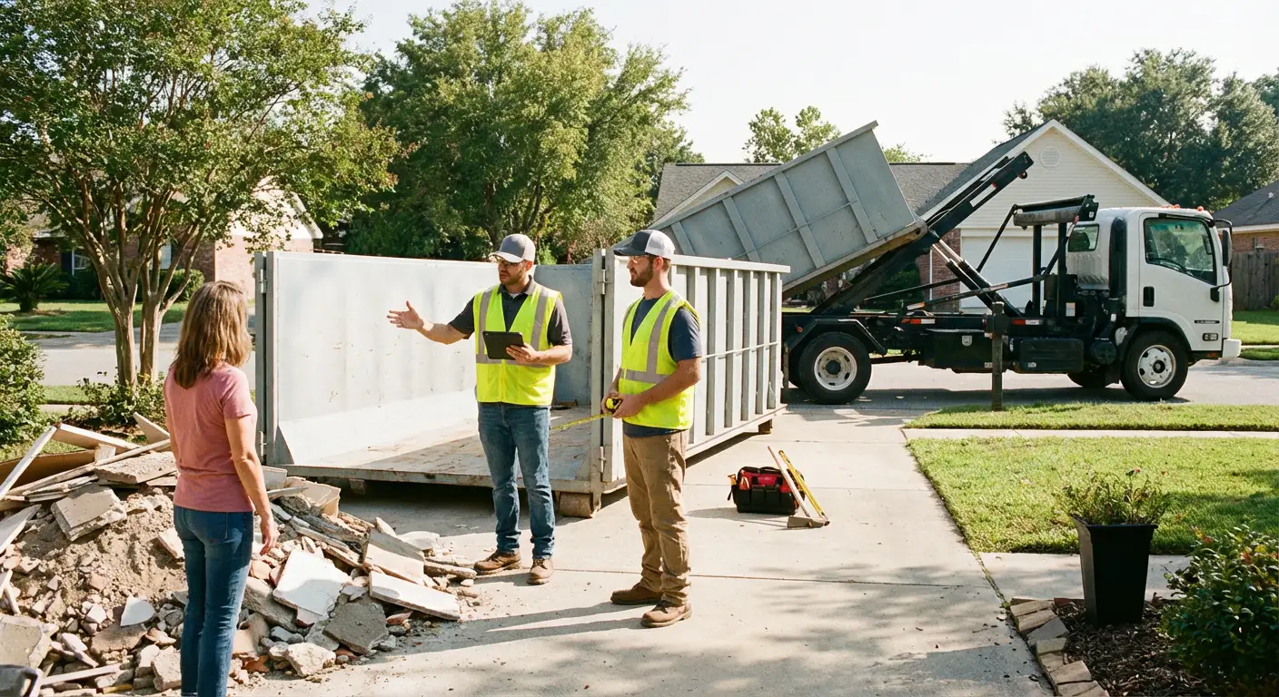Towsontown Waste Containers dumpster delivery truck